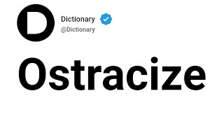 Ostracize Meaning In English [upl. by Dionis]