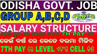 ସରକାରୀ କର୍ମଚାରୀଙ୍କ ଦରମା କେତେ what is the salary of group ABCD jobs 7th pay odisha govt job [upl. by Anuala]