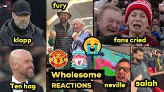 😭All Wholesome REACTIONS to Man United win vs Liverpool Ten Hag Klopp Tyson Fury Neville Salah [upl. by Adnahsed]