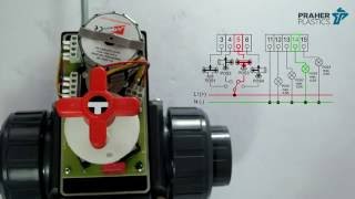 Anschluss eines EO510 Antriebes auf einen 3Wege Kugelhahn S4 mit TKugel von Praher Plastics [upl. by Ellerihs]