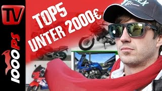 Top 5  Motorräder unter 2000 Euro  Günstig und zuverlässig [upl. by Melvyn]