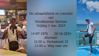 De uitvaartdienst en crematie van Vinodkoemar Ramzan Vrijdag 1 nov 2024 [upl. by Eliga]