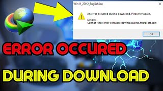 Fix An error occurred during download in IDM  Internet Download Manager Error [upl. by Erleena]