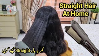 Straight Hair At Home With Remington Straightener [upl. by Namzed]