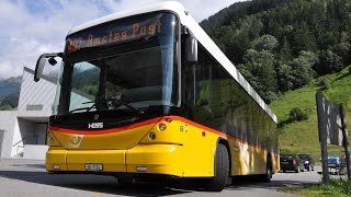 Mit dem Bus durch die Berge  Schweizer Postbus auf der Bristenstrasse und Alpenblick [upl. by Sirrap]