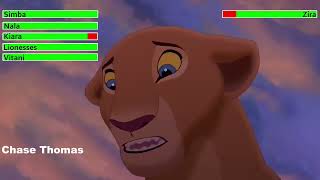 The Lion King ll Simbas Pride 1998 Final Battle with healthbars [upl. by Ynhoj442]