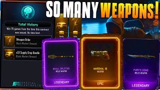 WEAPON BRIBE UNLOCKED SO MANY WEAPONS BO3 Supply Drop Opening First Contract Completed [upl. by Imelida]