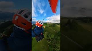 Flying Out of the Clouds to Discover Tandem Paragliders Ready to Launch [upl. by Clevey]