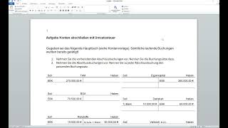 Umsatzsteuer und Vorsteuer buchen und Konten abschließen Prüfungstrainer24 IKSTK2141 [upl. by Sedda705]