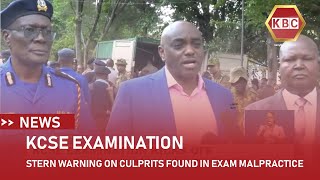 Stern warning on culprits found with exam malpractice [upl. by Alexandr]