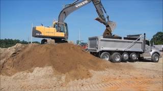 Excavator loading Topsoil [upl. by Karolyn]