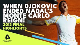 The Day Djokovic Ended Nadals 8Year Reign In MonteCarlo 🤯 2013 Final Highlights [upl. by Rokach623]