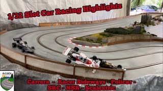 132 Slot Car RacingHighlights from Valhalla Speedway NSR Sideways SRC amp more [upl. by Asemaj]