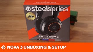 SteelSeries Arctis Nova 3 Unboxing and Setup [upl. by Hsekin]