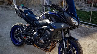 Tracer 900 MT09 2018 Akrapovic Sound Walk Around [upl. by Hna]