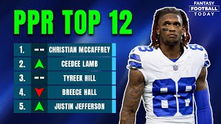 2024 Fantasy Rankings Top 12 Players in PPR Leagues  2024 Fantasy Football Advice [upl. by Ahsinirt]