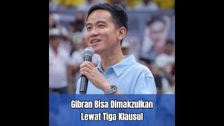 Gibran Bisa Dimakzulkan Lewat Tiga Klausul [upl. by Ireva908]