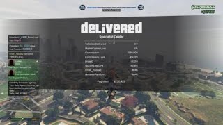 selling 4 Mid Range Vehicle Cargo cars in a Public Lobby in Grand Theft Auto 5 Online 34 SecuroServ [upl. by Cruz]