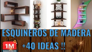 Ideas de Repisas ESQUINERAS de MADERA que Puedes hacer y Generar Ingresos ▶️ [upl. by Wollis]