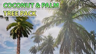 Coconut and Palm Tree Pack  Pivot Painter Wind Update [upl. by Etana747]