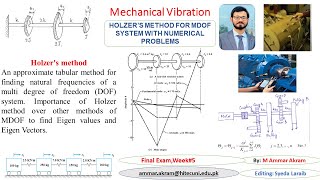 Holzers Method for MDOF Vibration systems with Numerical Problems [upl. by Lodie]