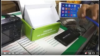 Testing menggunakan USB 30 HDMI Grabber capture A07 untuk live streaming Youtube di Android Phone [upl. by Harihat38]