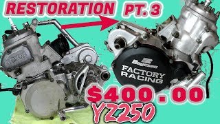 400 YZ250 Restoration Pt 3 Top End amp Engine Makeover [upl. by Alyose]