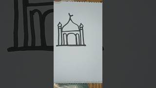 Masque drawing masjid shortsviral [upl. by Daryn]