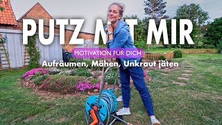 PUTZ MIT MIR 🏡  Terrasse aufräumen amp Garten verschönern  Baustelle Putzmotivation im Zeitraffer [upl. by Nesto]