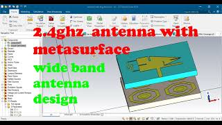 24GHz antenna with metasurface wideband performance ansys HFSS electronics [upl. by Jenks]