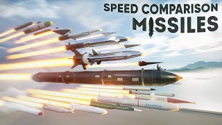 SPEED COMPARISON 3D  Missiles 🚀 [upl. by Asylem943]