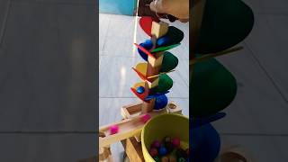 🌈 Asmr marble run Flower wooden and xylophone amsr satisfying toys [upl. by Lynden819]