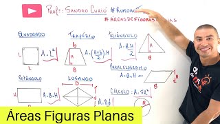 ÁREA DAS PRINCIPAIS FIGURAS PLANAS  GEOMETRIA PLANA [upl. by Laerol806]