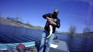 Lost grove lake Iowa Bass Fishing 4242018 [upl. by Drugi]