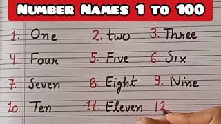 How to write numbers name in english 😃Numbers Name 1 to 100 in English 😎1 to 100FooFooTvJunior [upl. by Minoru299]