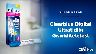 Slik brukes denvideo Clearblue Digital Ultratidlig Graviditetstest kun for Norge [upl. by Ursola]