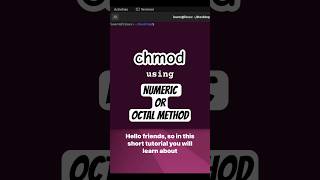 chmod  numeric or octal method [upl. by Ahsinned168]