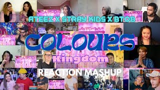 ATEEZ X Stray Kids X BTOB MAYFLY  COLOURS Kingdom Performance REACTION MASHUP [upl. by Ees]