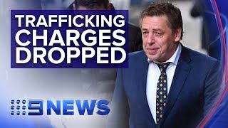 Drug trafficking charges against AFLs Mark Bomber Thompson dismissed  Nine News Australia [upl. by Tugman]