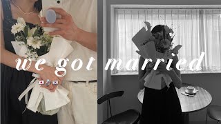 vlog✧ 혼인신고 했습니다💍  국제결혼  퇴사  入籍  国際結婚  退社 韓国生活 [upl. by Ahsiele]