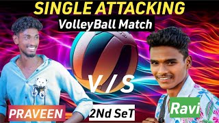 VolleyBall match highlights  Praveen vs Ravi single Attacking Match  17k [upl. by Ing]