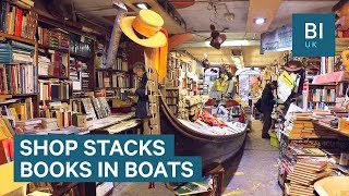 How this Venice bookshop protects its books from flooding [upl. by Cooperman718]