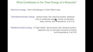 CompChem0404 From Electronic Energies to Thermodynamics Triumph of Statistical Mechanics [upl. by Gilba]