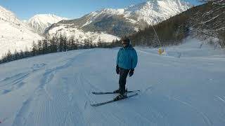 La Thuile skiing January 2023 piste 20 2 and 7 combined [upl. by Far]