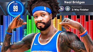 NBA 2K22  99 OVR NEAL BRIDGES Attributes Badges Animations 2Way Finisher Next Gen Gameplay [upl. by Darsey117]