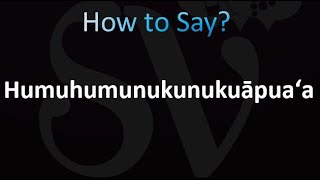 How to Pronounce Humuhumunukunukuāpuaʻa [upl. by Brenner]