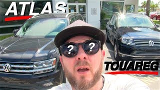 New 2018 VW Atlas or 17 VW Touareg  Which Would You Pick Review Black Editions [upl. by Gaiser]