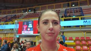 Giorgia Frosini dopo la partita vinta dalla Eurotek UYBA Volley Busto Arsizio sulla Wash4green [upl. by Arundell]