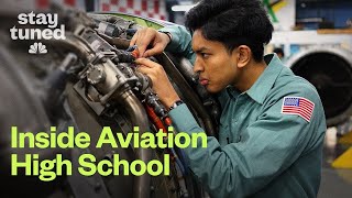 These teens are learning aviation in high school  Stay Tuned Education Series [upl. by Faxun]