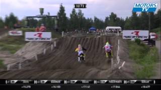 Bagarre première place Motocross GP Finlande 2013 MX1 Course 2 [upl. by Ecylahs]